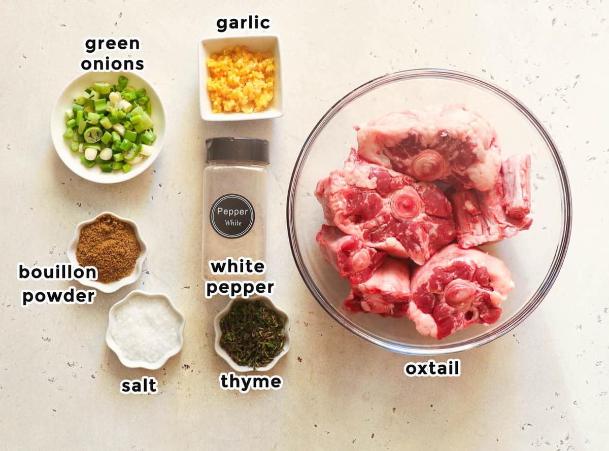 spices and seasonings for the oxtail meat