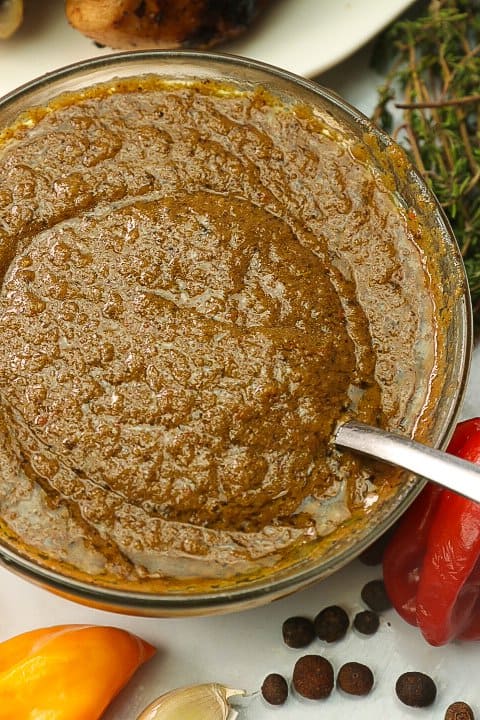Closeup of Jamaican Jerk Sauce