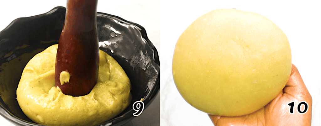 Then form the dough into serving size balls and enjoy with your favorite soup.