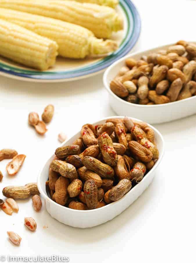Spicy peanuts and corn
