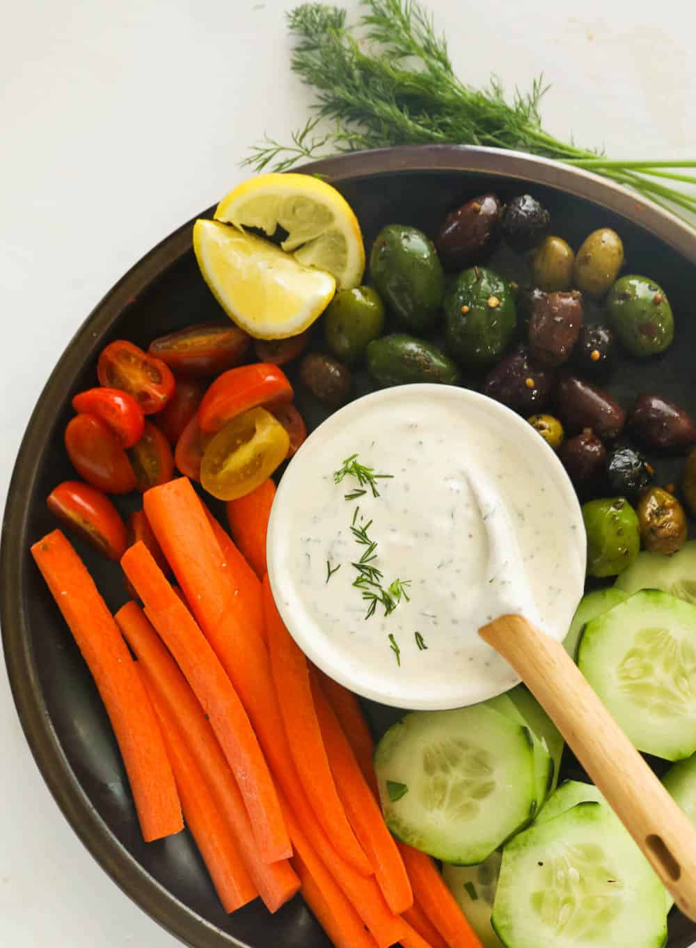 Dill sauce with antipasta