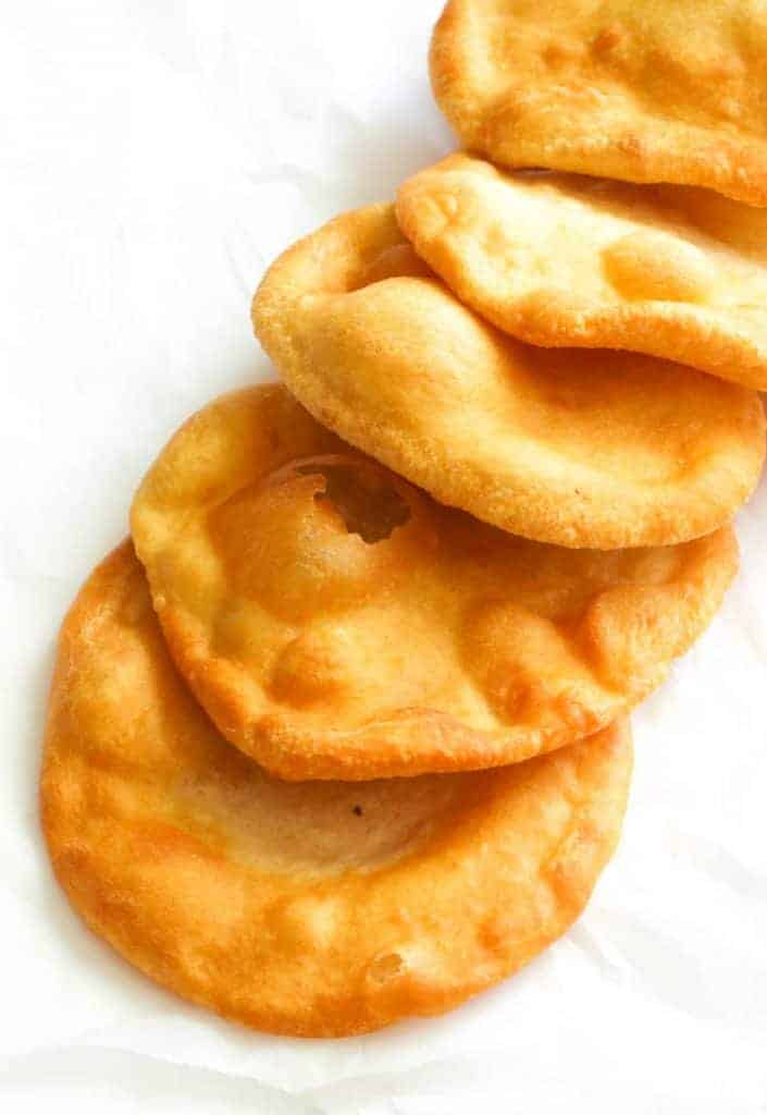 Freshly cooked Indian fry bread