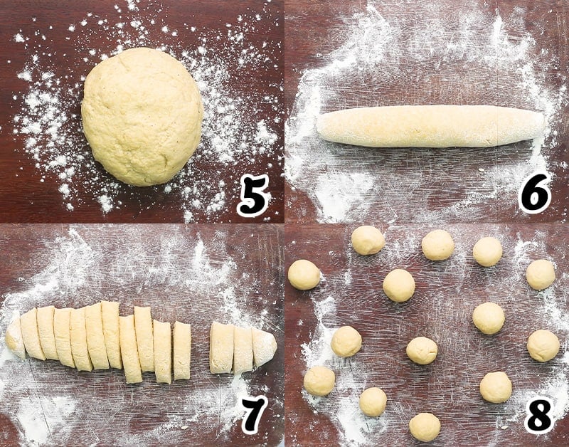 Make the dough and fry it