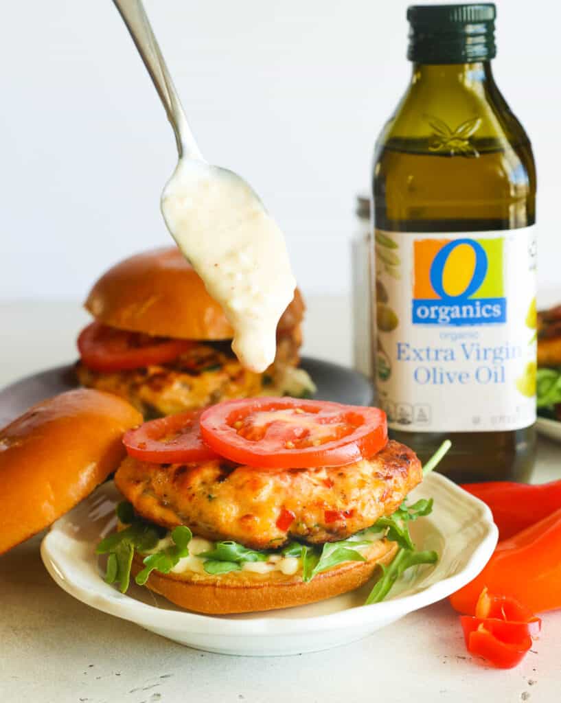Grilled Salmon Patty Burgers With Aioli