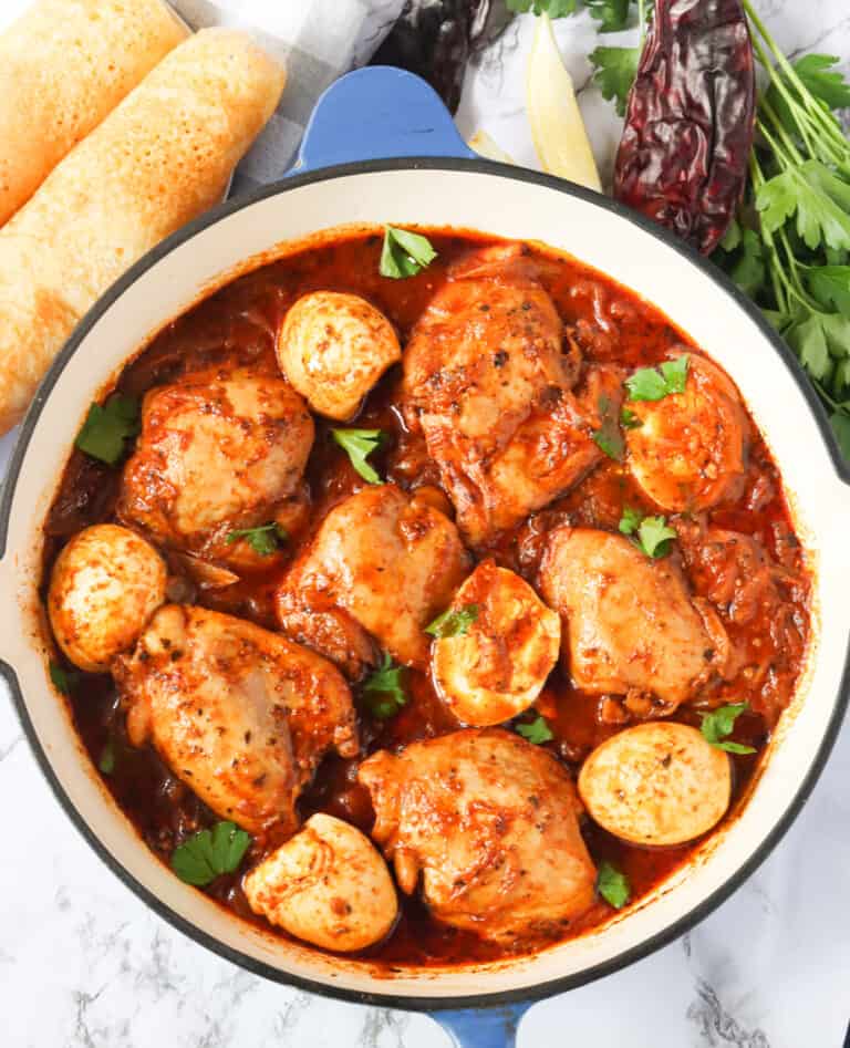 Doro Wat in a cast iron