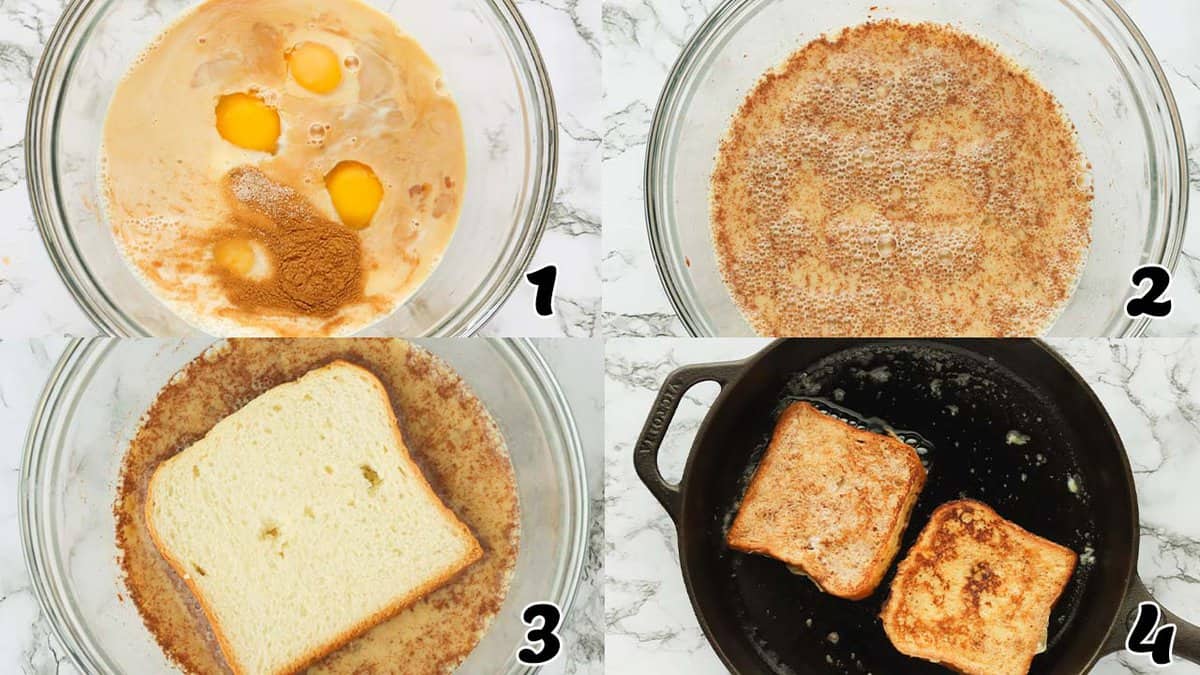 Make an egg dip and fry the bread in butter.