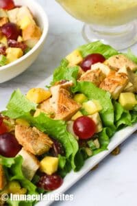 Curry Chicken Salad on a bed of lettuce