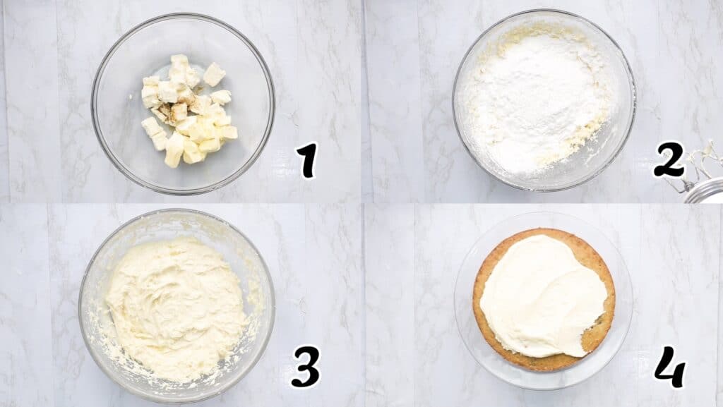 Whipping all the frosting ingredients