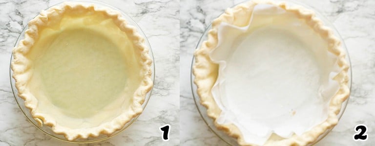 Line the pie plate with the crust