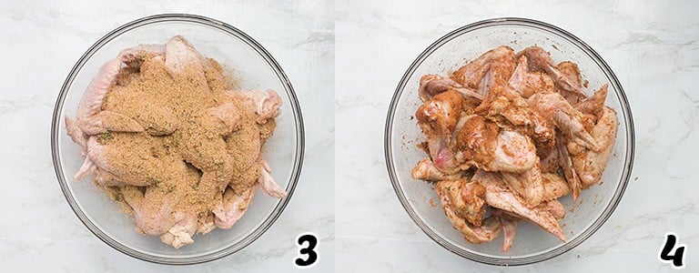 add marinade to chicken wings