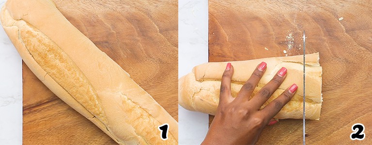 Slice day-old bread