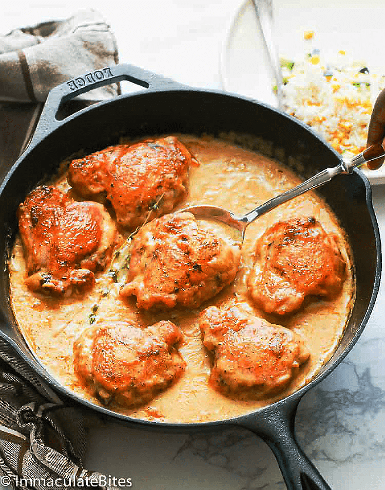 One-pan cheese and bacon smothered chicken recipe