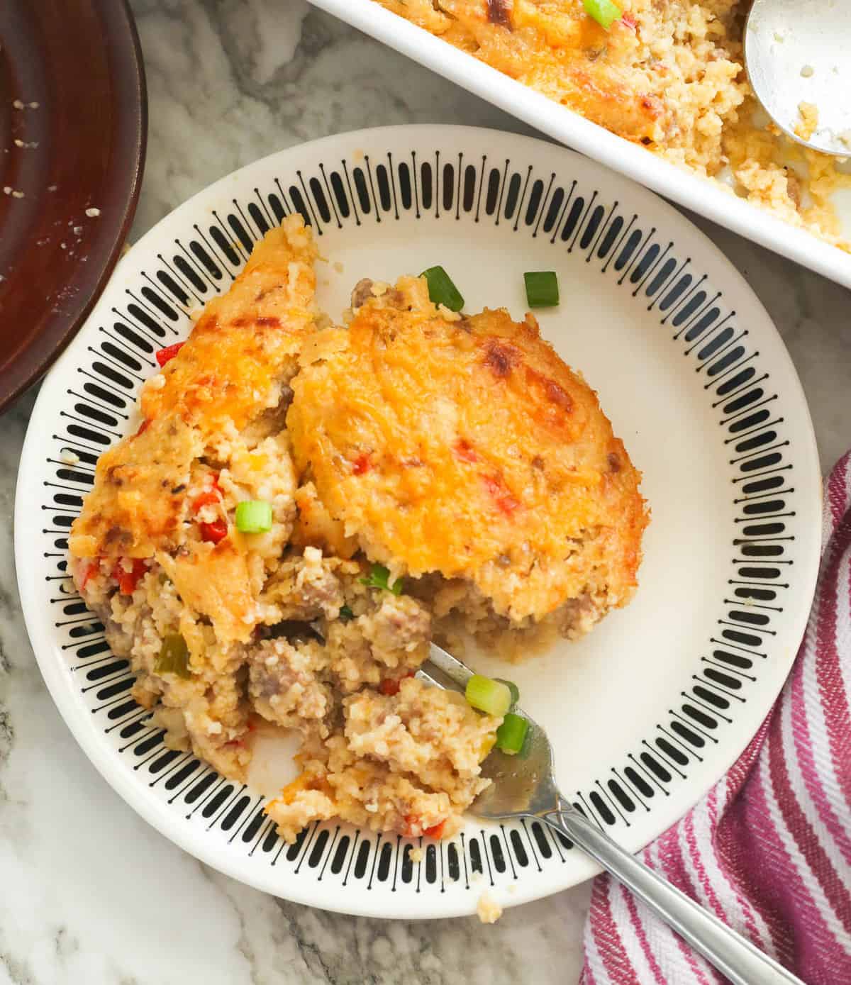 Rice Cooker Sausage & Grits Breakfast Casserole