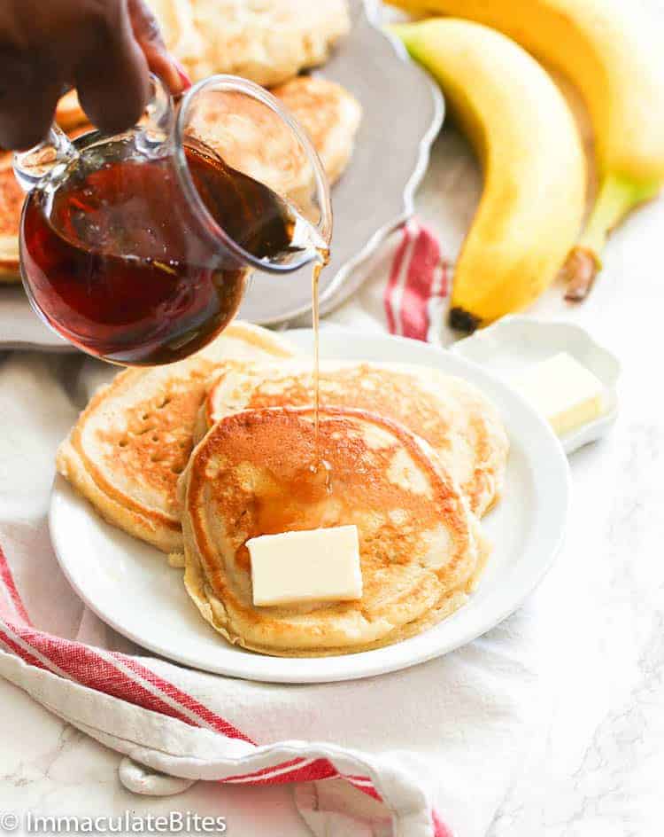 Banana Pancakes –  fluffy, tender banana-infused pancakes