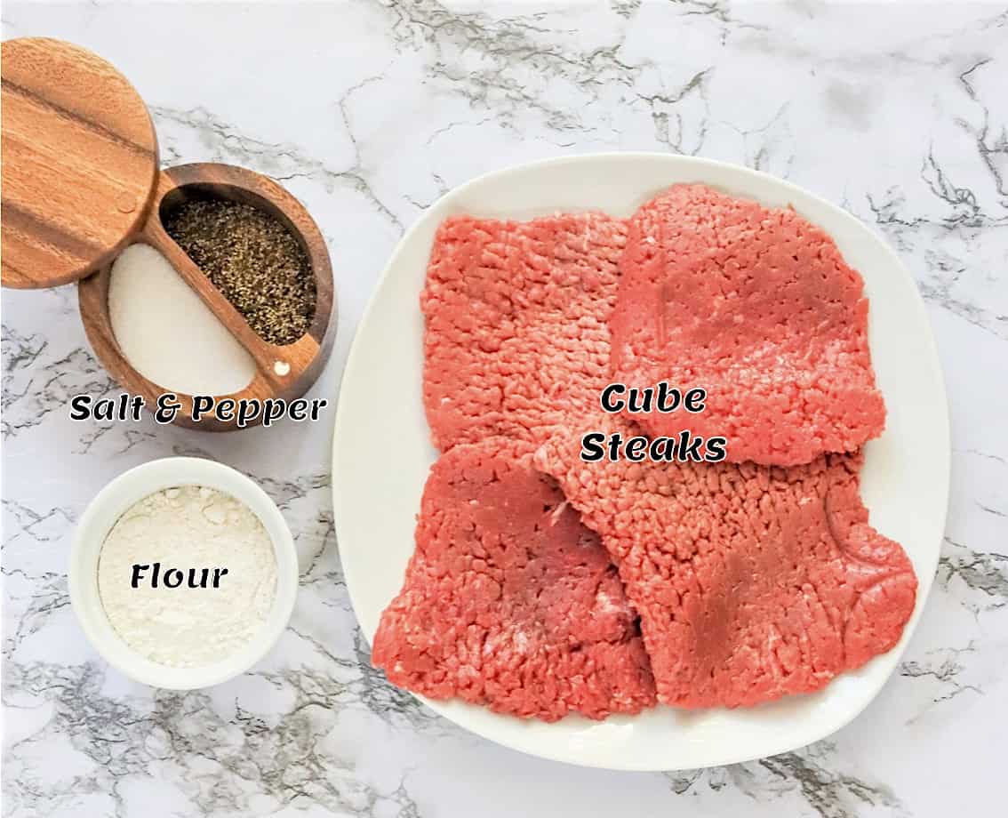 Everything you need for a delicious cube steak