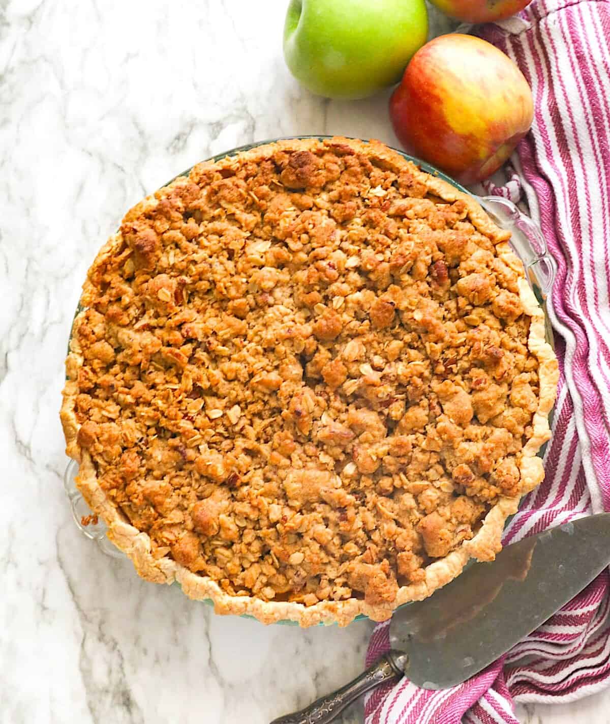 Waiting impatiently while a fresh Dutch apple pie cools enough to slice it.