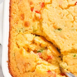 Quick and easy Jiffy cornbread casserole from DIY corn muffin mix