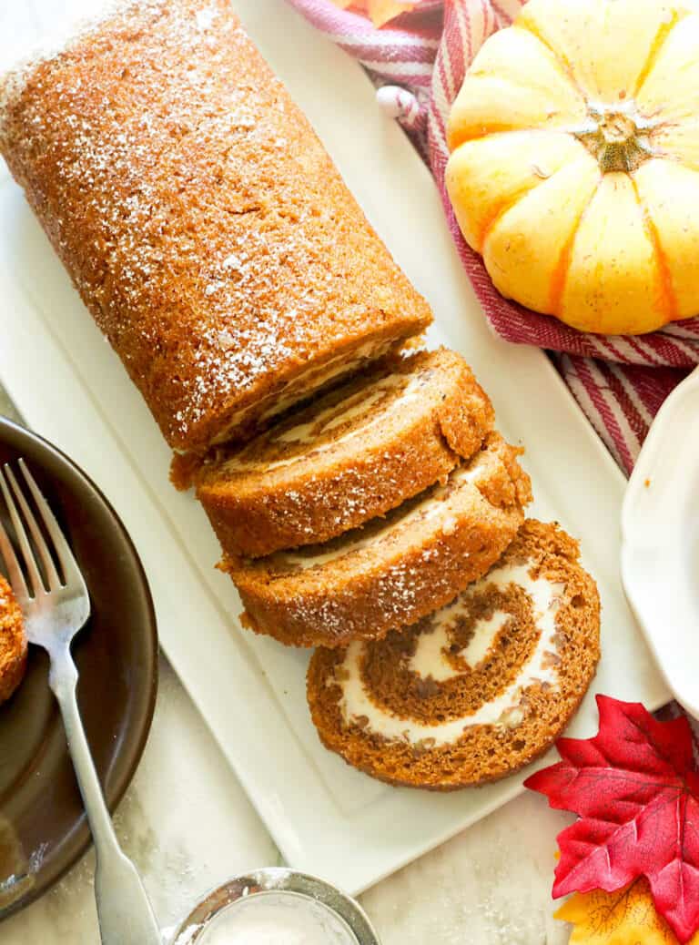 This sweetly delicious pumpkin roll recipe is perfect for Thanksgiving