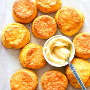 Delicious and fresh from the oven sweet potato biscuits