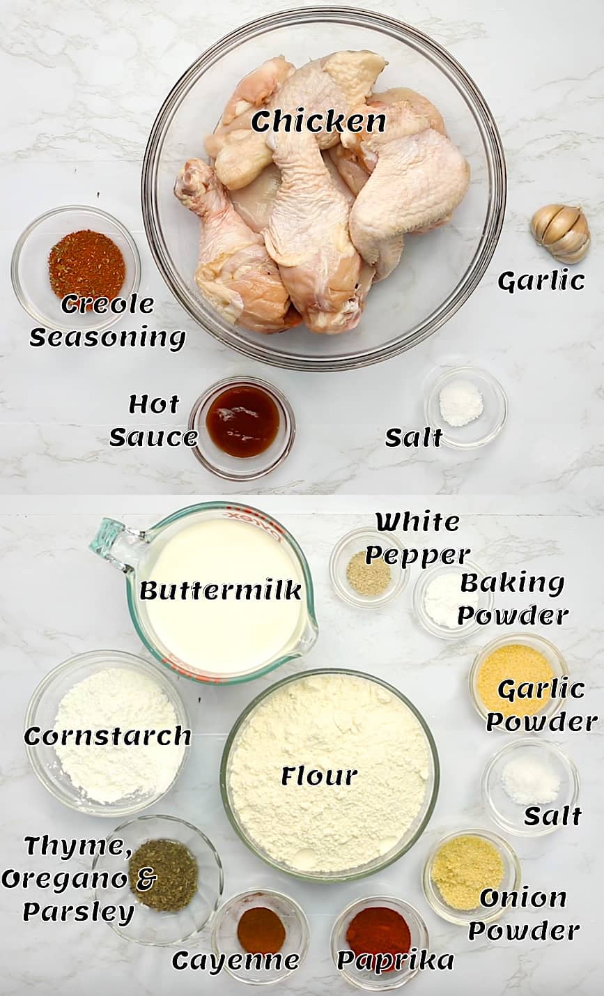 What you need to make Southern Fried Chicken