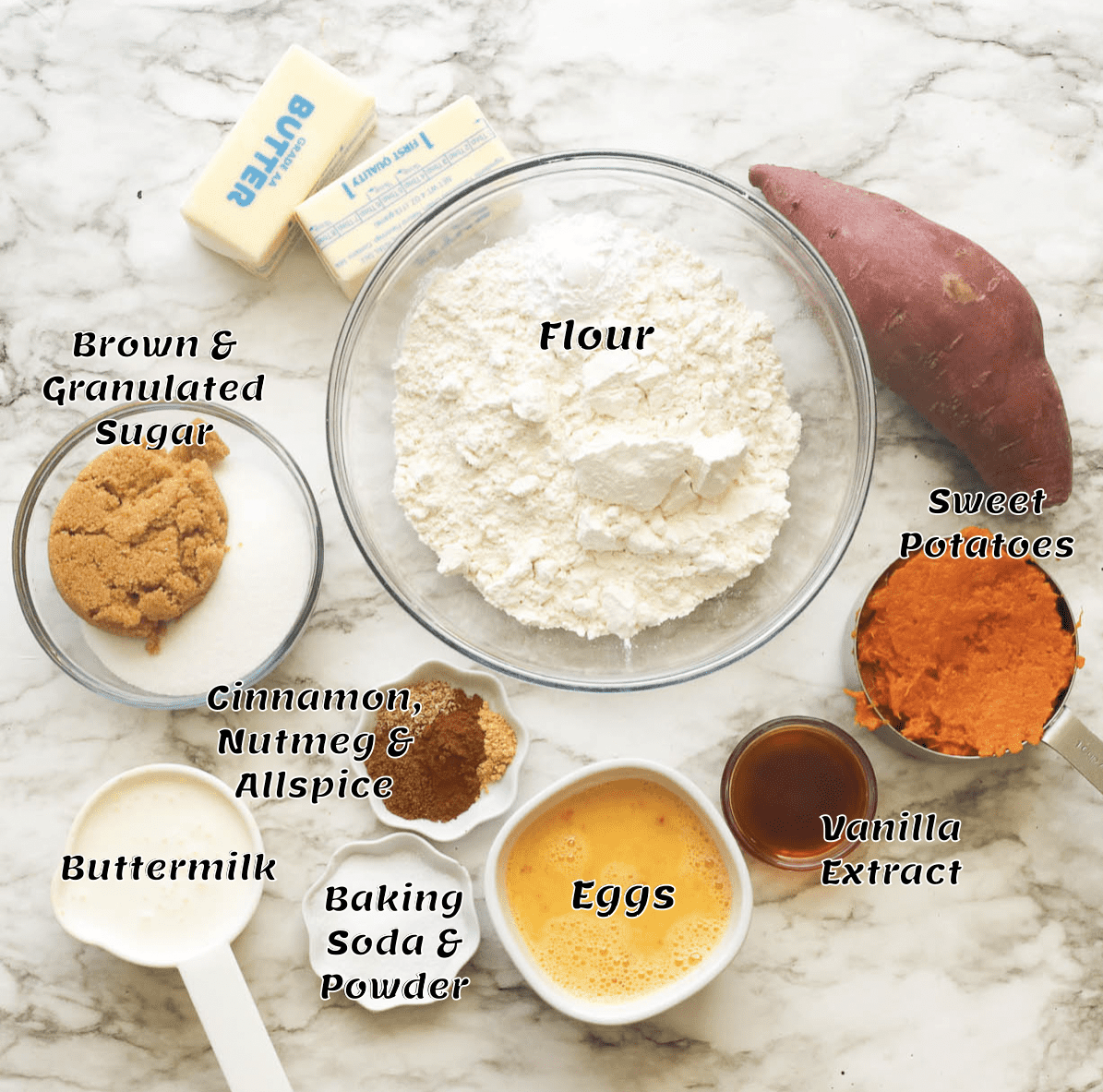 What you need to make sweet potato muffins