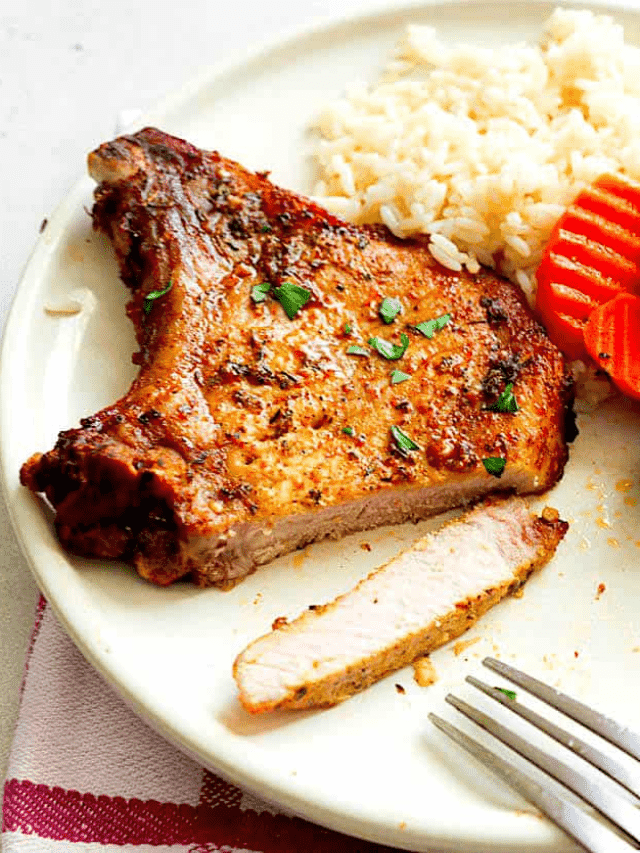 How to cook pork chops in air fryer Immaculate Bites