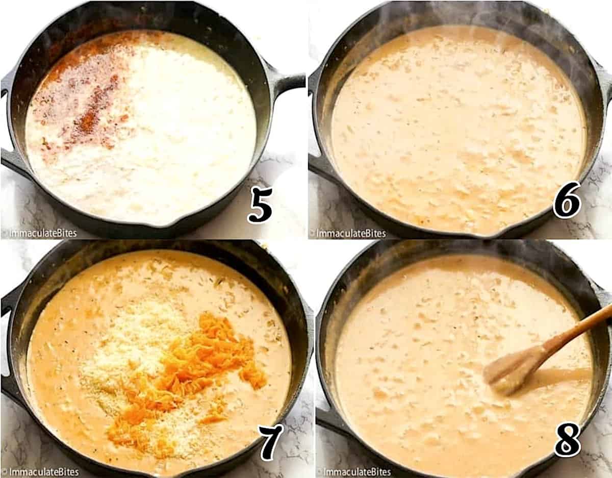 Making the cheese sauce