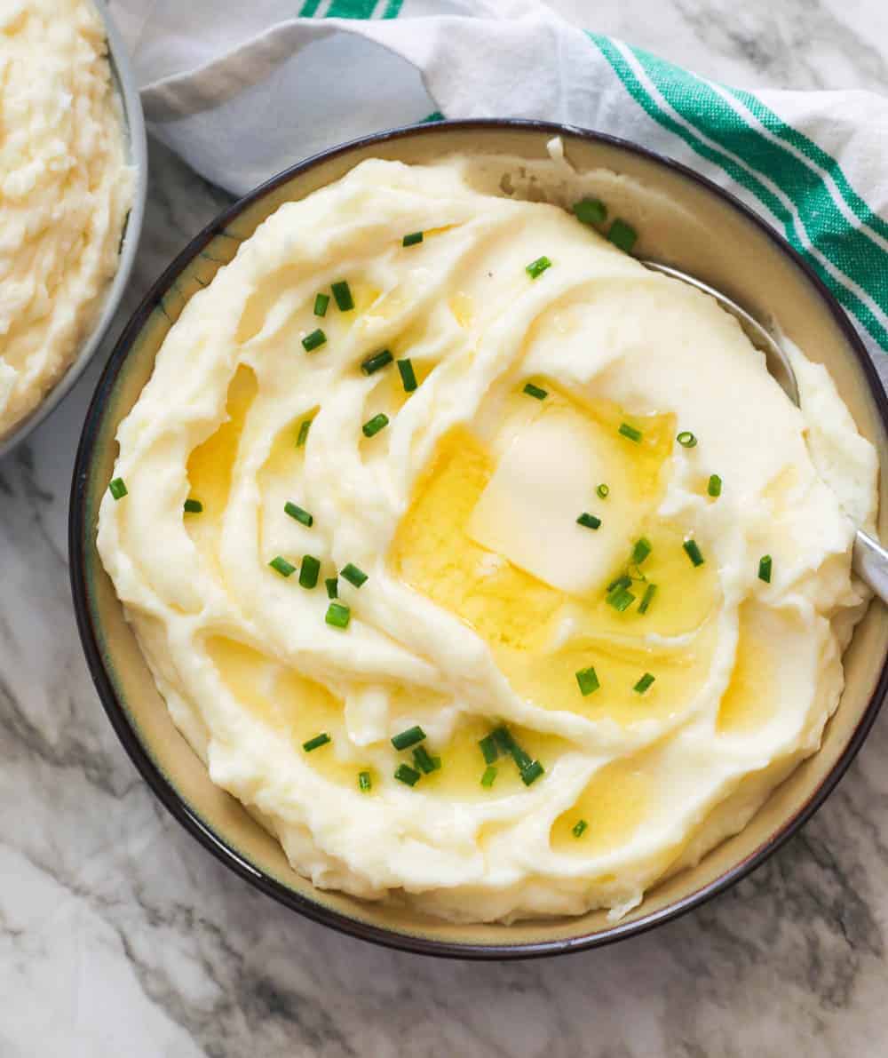 Cream Cheese Mashed Potatoes has even more flavor with roasted garlic and cream cheese. 