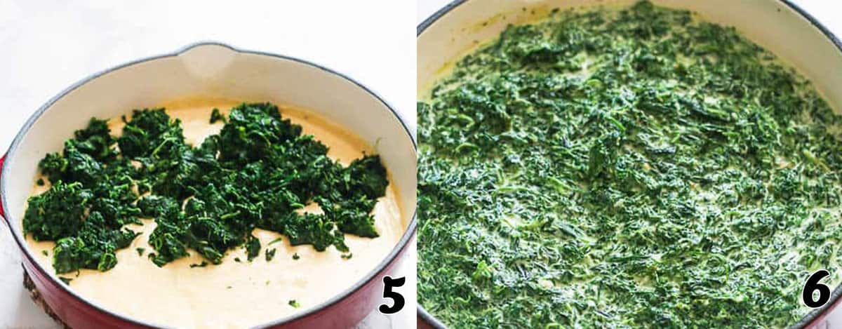 How to make cream spinach