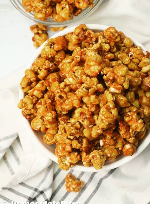 Delicious Caramel Popcorn for the family