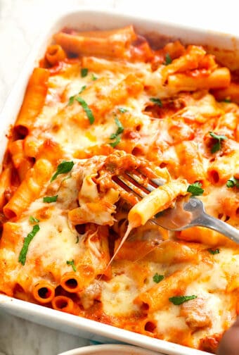Easy Baked Ziti (Plus VIDEO) - Immaculate Bites