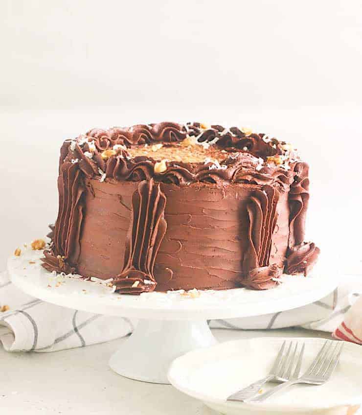 Enjoy delicious German chocolate cake