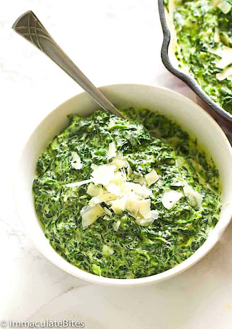 Serving decadent creamed spinach for the win