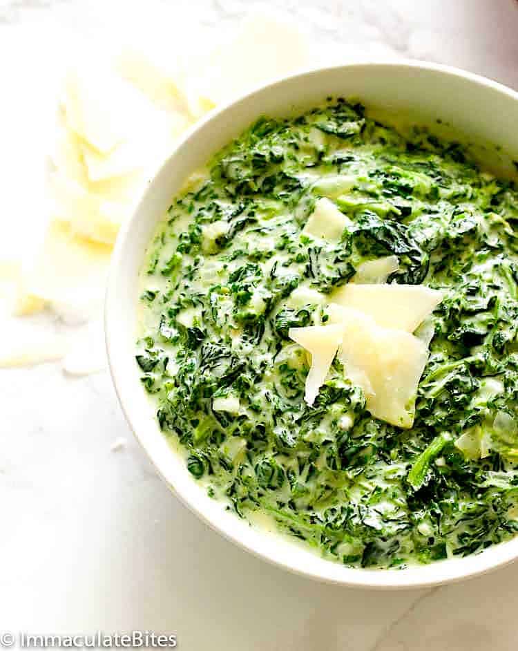 A soul-satisfying bowl of creamed spinach