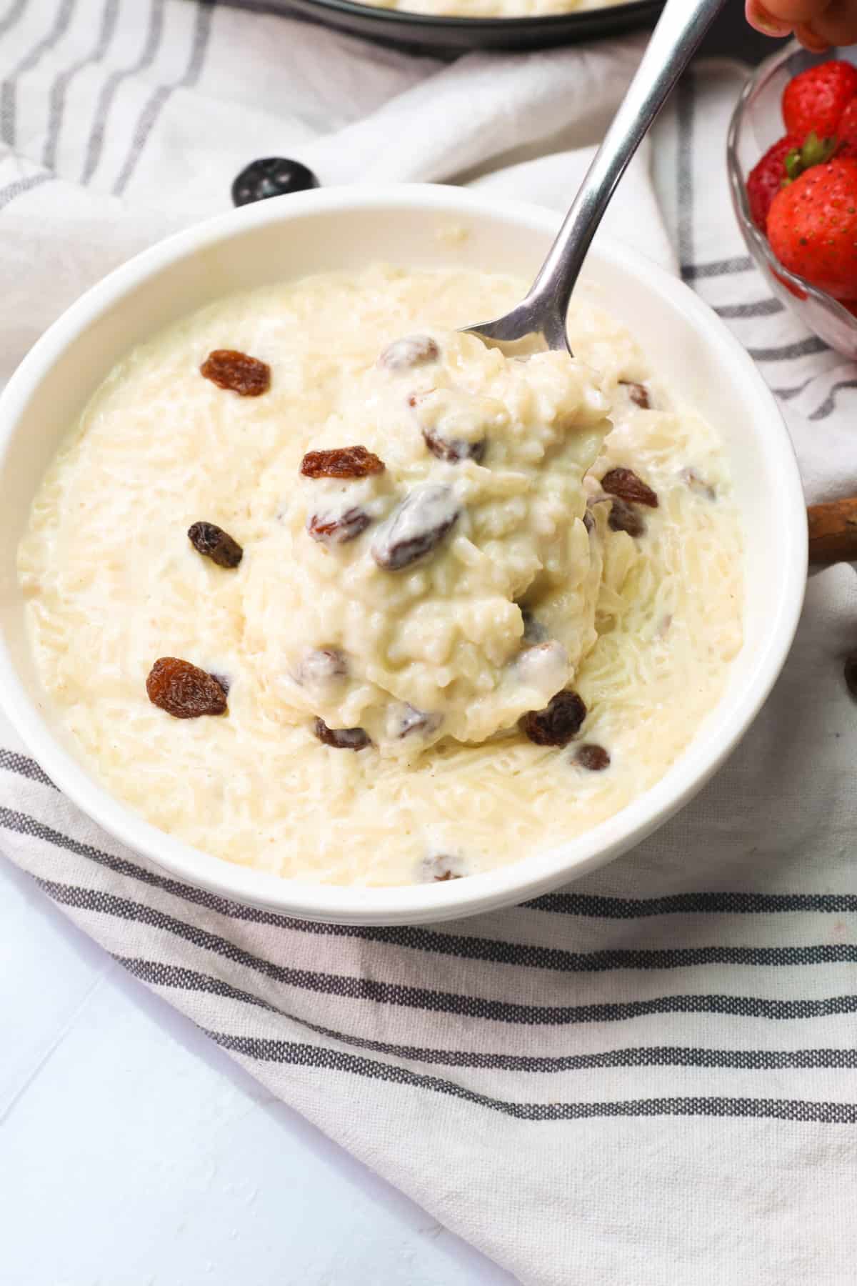 Rice pudding makes a creamy, quick, and easy treat