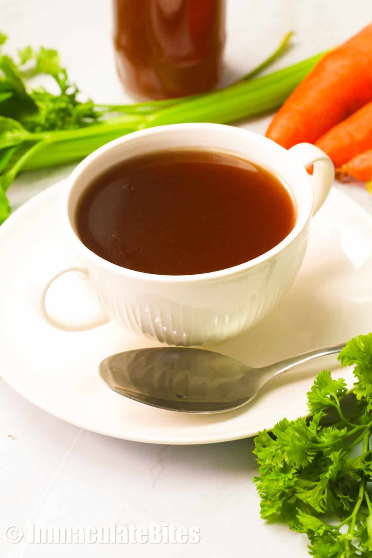 Delicious and comforting beef broth