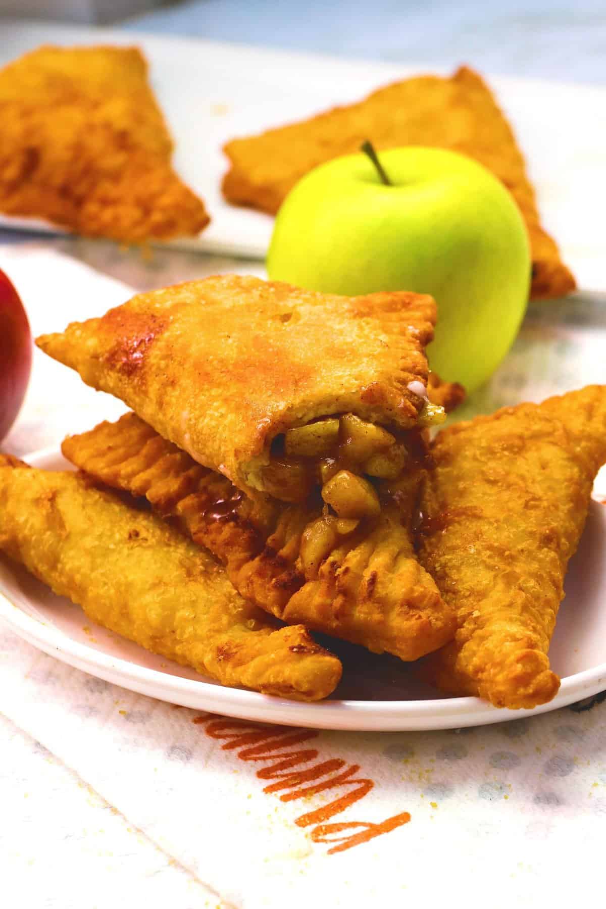 Freshly fried apple pie that brings out a smile