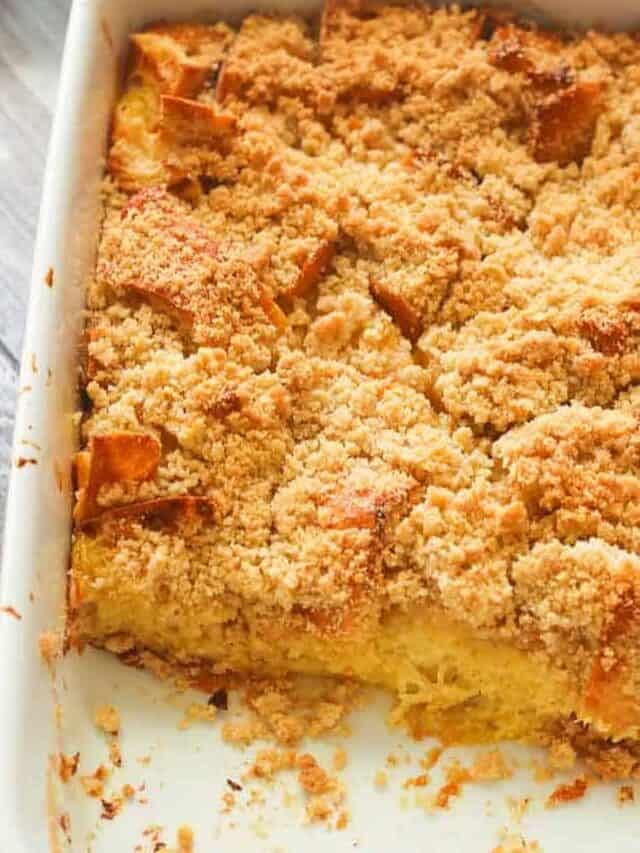 How to make French Toast with a crusty crumb top Immaculate Bites