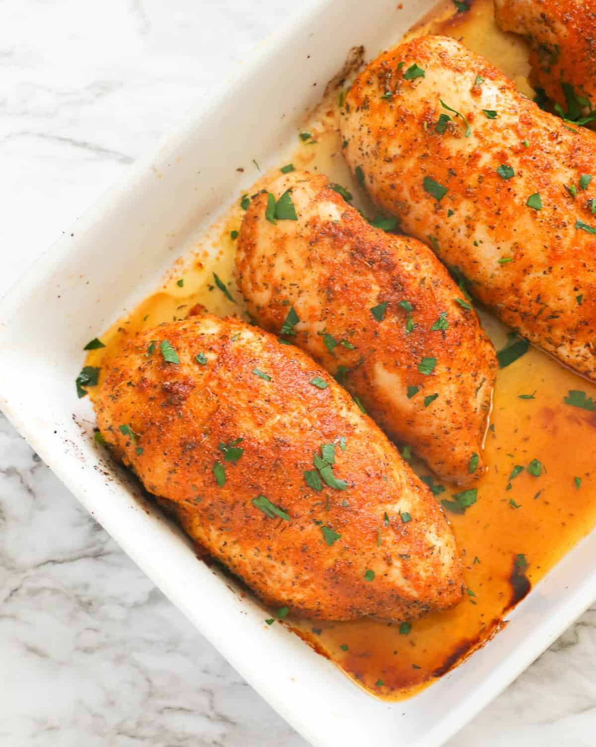 Super easy oven baked chicken breasts