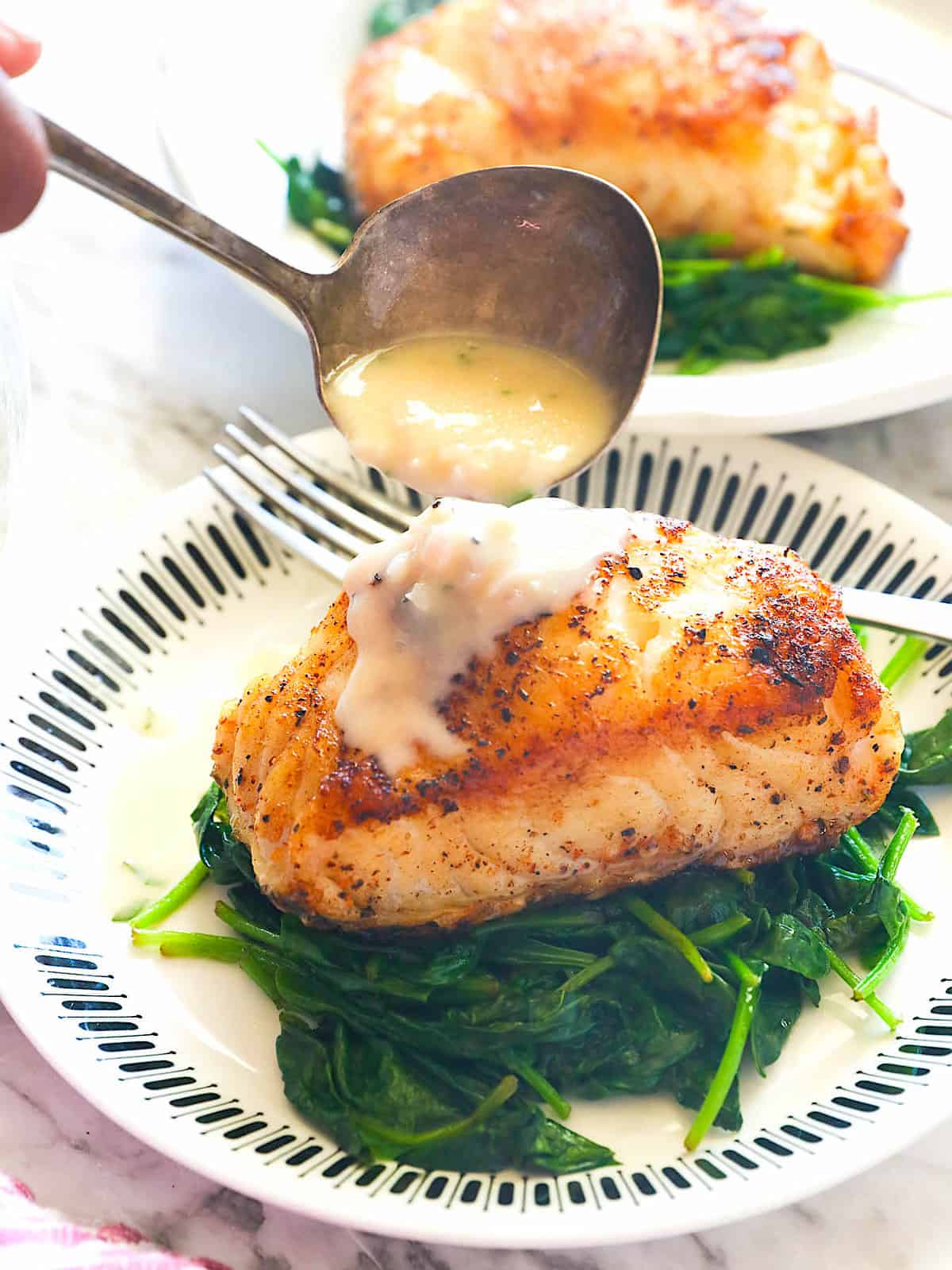 Chilean sea bass with beurre blanc