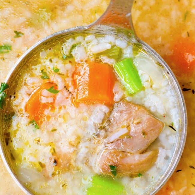 A spoonful of soul-satisfying chicken and rice soup