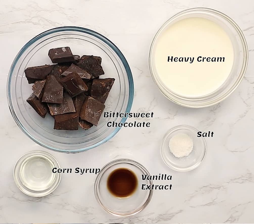 What you need to make chocolate beignet filling