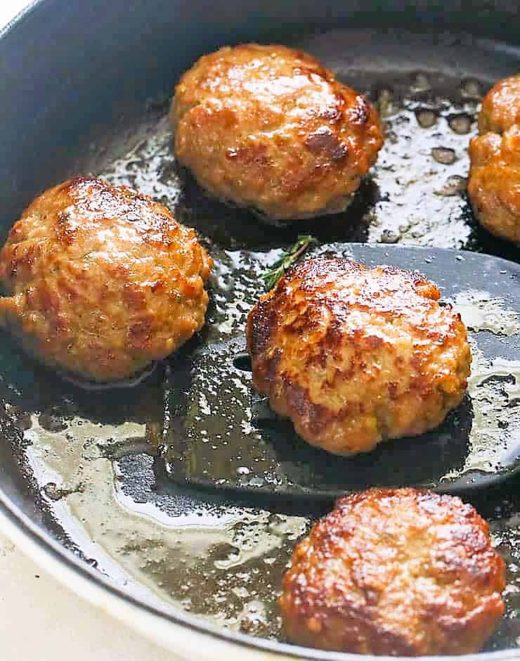 Sizzling turkey breakfast sausage for a healthy meal