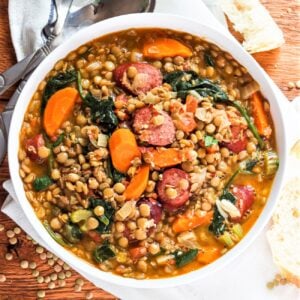 Sausage Lentil Soup – Hearty, satisfying, and flavorful,