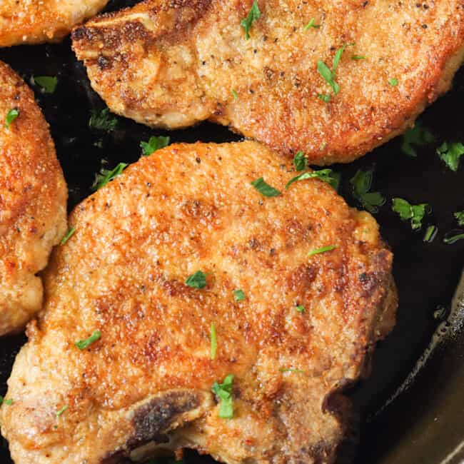 Insanely delicious fried pork chops