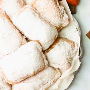 A plateful of lovingly prepared chocolate beignets