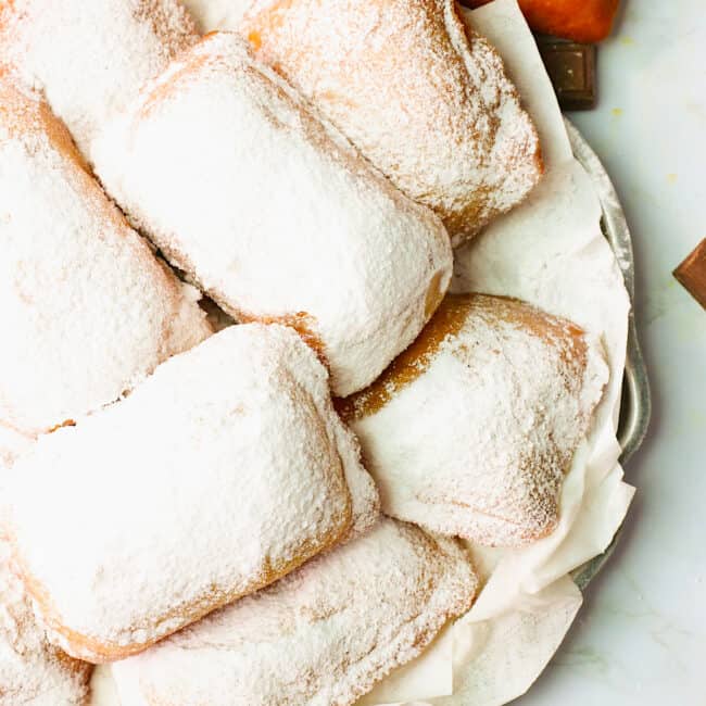 A plateful of lovingly prepared chocolate beignets