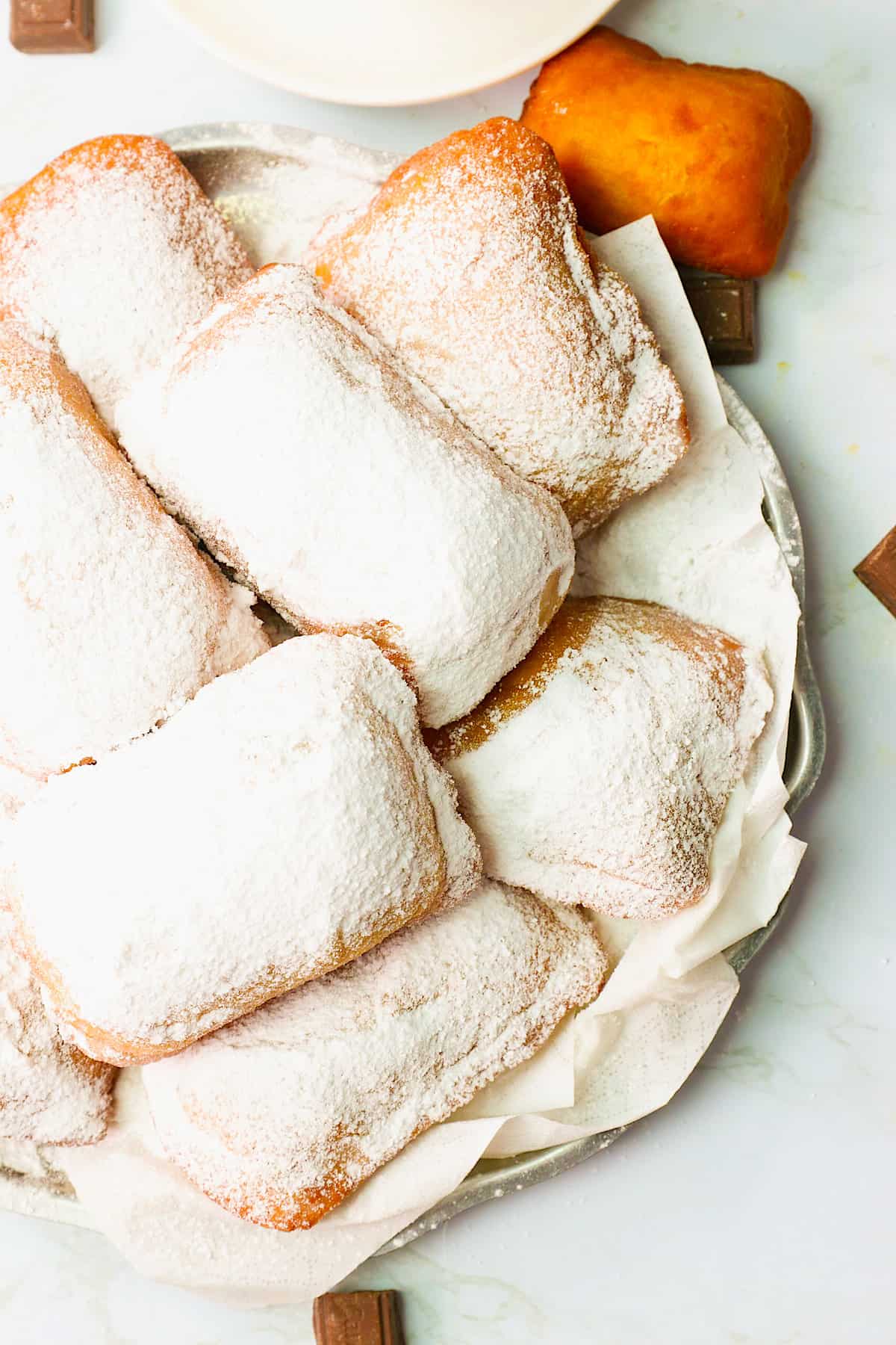 A plateful of lovingly prepared chocolate beignets