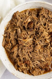 Insanely easy pulled pork ready for your favorite sandwich