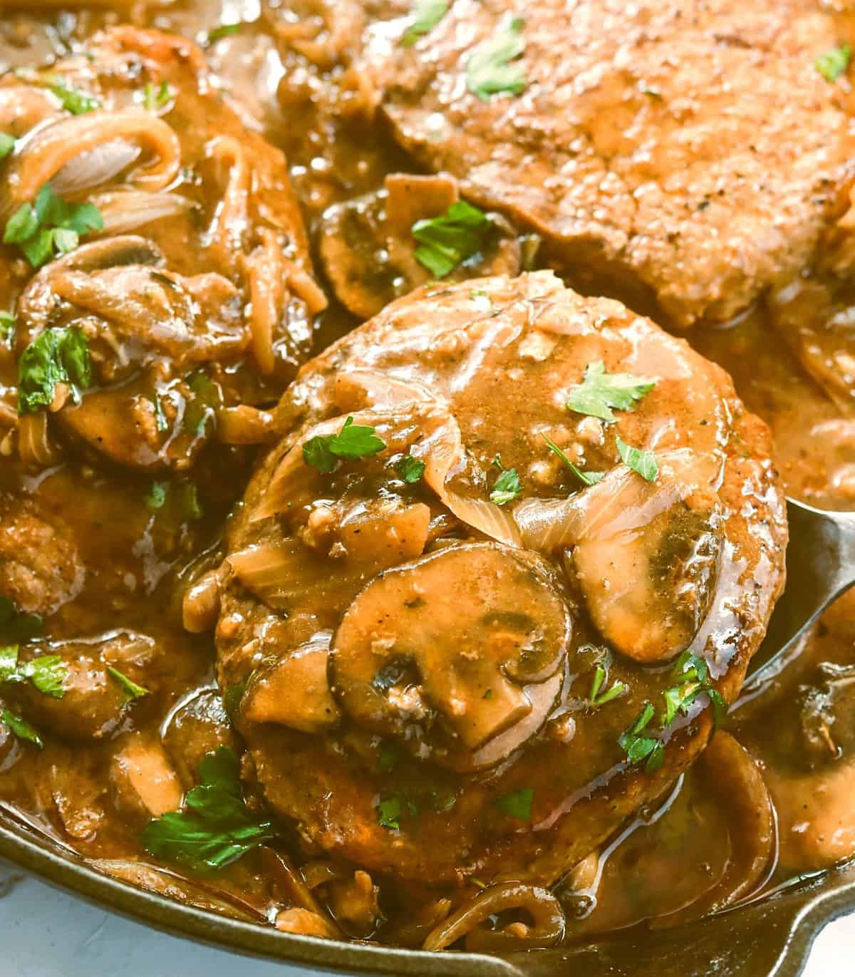 Smothered steak for authentic Southern comfort food